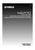 Yamaha NSP-70-Owners-Manual
